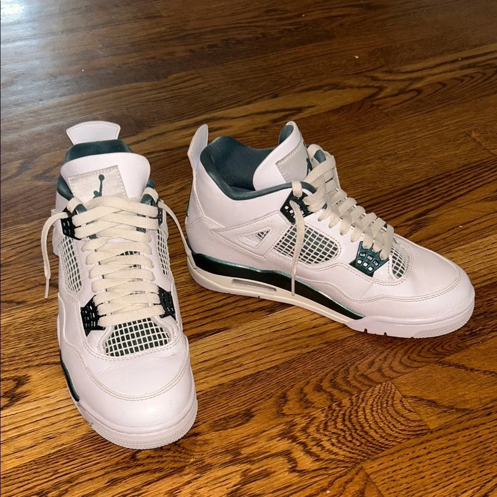 Men's Jordan 4 Oxidized Green Retro Basketball Sneakers Men’s Size 7 Women’s 8.5
